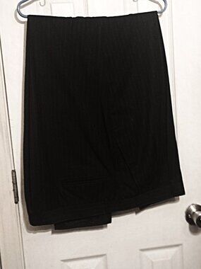 Vittorio St. Angelo Men Dark Gray Pinstripe Pants  46R